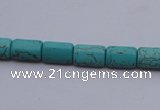 CTU24 15.5 inches 10*15mm rectangle blue turquoise beads Wholesale