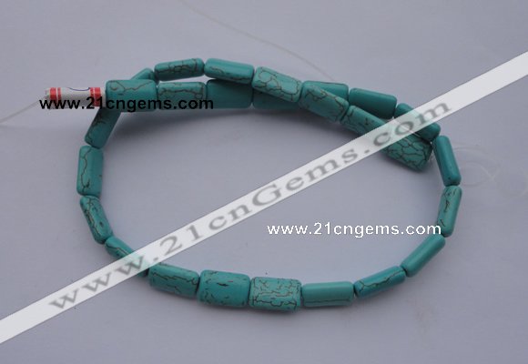 CTU24 15.5 inches 10*15mm rectangle blue turquoise beads Wholesale