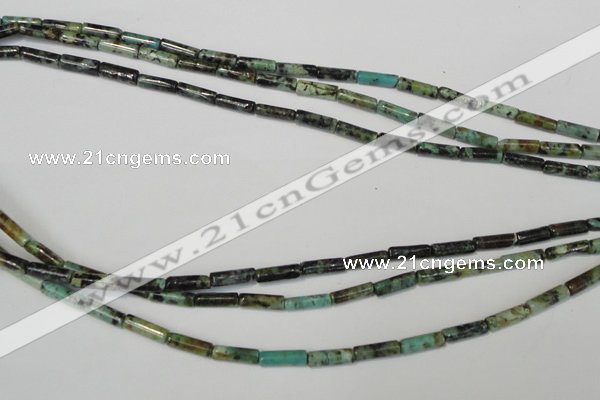 CTU2462 15.5 inches 3*10mm tube African turquoise beads wholesale