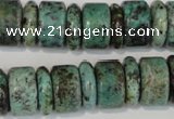 CTU2470 15.5 inches 5*16mm & 10*16mm rondelle African turquoise beads