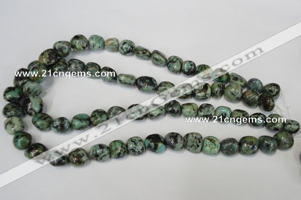CTU2472 15.5 inches 12*13mm nuggets African turquoise beads wholesale