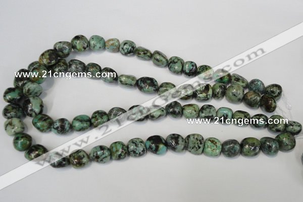 CTU2472 15.5 inches 12*13mm nuggets African turquoise beads wholesale