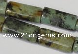 CTU2481 15.5 inches 8*16mm flat tube African turquoise beads wholesale