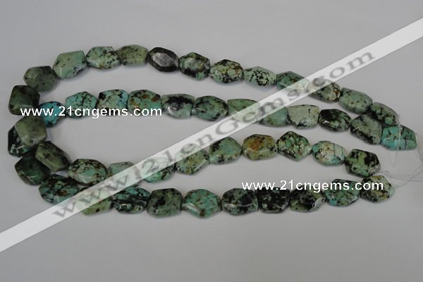 CTU2482 15.5 inches 12*16mm - 13*18mm freeform African turquoise beads