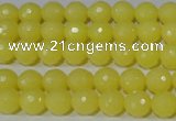 CTU2524 15.5 inches 6mm faceted round synthetic turquoise beads