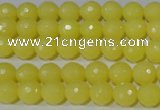 CTU2524 15.5 inches 6mm faceted round synthetic turquoise beads