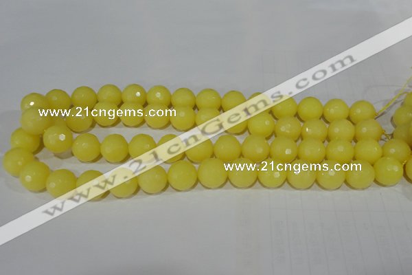 CTU2528 15.5 inches 14mm faceted round synthetic turquoise beads