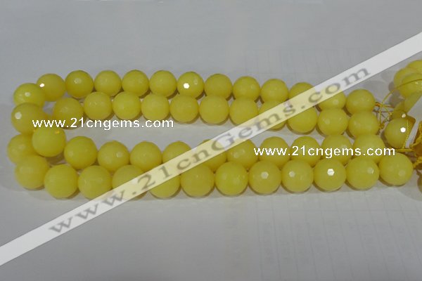 CTU2529 15.5 inches 16mm faceted round synthetic turquoise beads