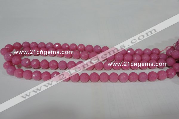 CTU2558 15.5 inches 10mm faceted round synthetic turquoise beads