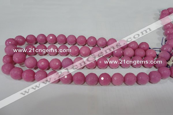 CTU2560 15.5 inches 14mm faceted round synthetic turquoise beads