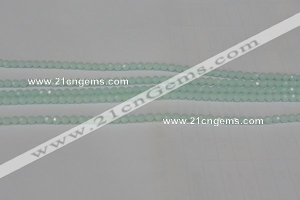 CTU2571 15.5 inches 4mm faceted round synthetic turquoise beads