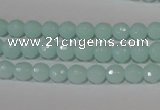 CTU2572 15.5 inches 6mm faceted round synthetic turquoise beads