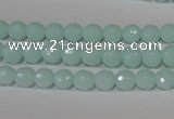 CTU2572 15.5 inches 6mm faceted round synthetic turquoise beads