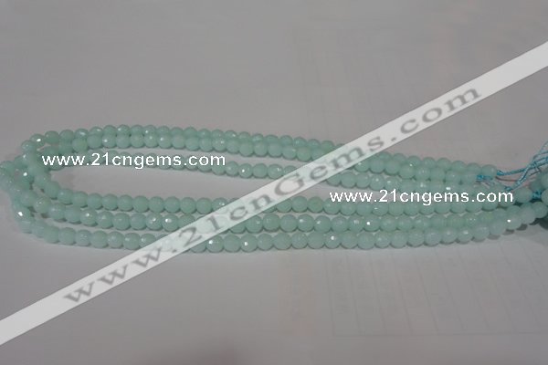 CTU2572 15.5 inches 6mm faceted round synthetic turquoise beads