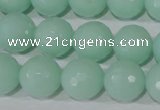 CTU2576 15.5 inches 14mm faceted round synthetic turquoise beads