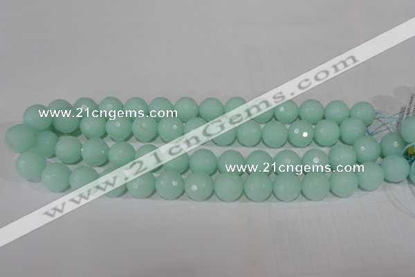 CTU2577 15.5 inches 16mm faceted round synthetic turquoise beads