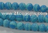 CTU2581 15.5 inches 6mm round synthetic turquoise beads