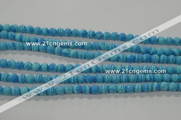 CTU2581 15.5 inches 6mm round synthetic turquoise beads