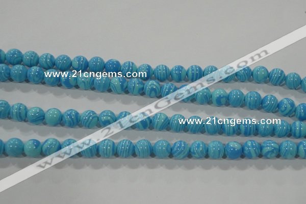 CTU2582 15.5 inches 8mm round synthetic turquoise beads