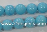 CTU2583 15.5 inches 10mm round synthetic turquoise beads