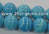 CTU2585 15.5 inches 14mm round synthetic turquoise beads