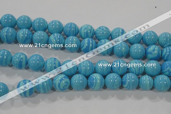 CTU2586 15.5 inches 16mm round synthetic turquoise beads