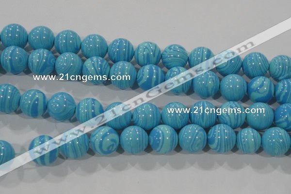 CTU2588 15.5 inches 20mm round synthetic turquoise beads