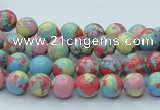 CTU259 16 inches 8mm round imitation turquoise beads wholesale