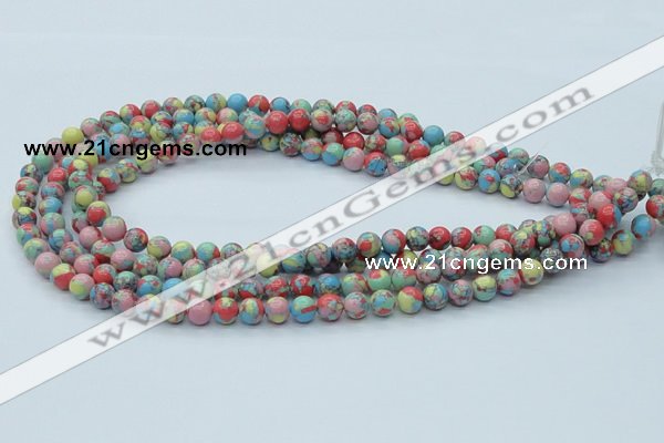 CTU259 16 inches 8mm round imitation turquoise beads wholesale