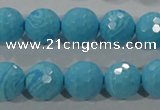 CTU2593 15.5 inches 10mm faceted round synthetic turquoise beads