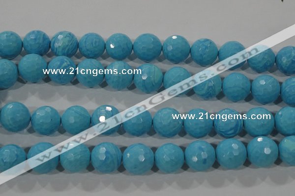 CTU2598 15.5 inches 20mm faceted round synthetic turquoise beads
