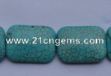 CTU26 15.5 inches 30*40mm rectangle blue turquoise beads Wholesale