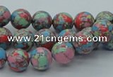 CTU260 16 inches 10mm round imitation turquoise beads wholesale