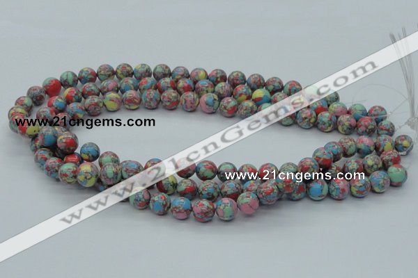 CTU260 16 inches 10mm round imitation turquoise beads wholesale