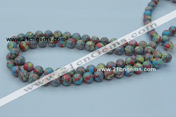 CTU261 16 inches 12mm round imitation turquoise beads wholesale