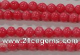 CTU2610 15.5 inches 4mm round synthetic turquoise beads