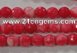 CTU2621 15.5 inches 6mm faceted round synthetic turquoise beads