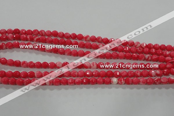 CTU2621 15.5 inches 6mm faceted round synthetic turquoise beads