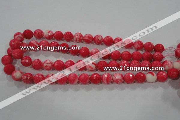 CTU2624 15.5 inches 12mm faceted round synthetic turquoise beads