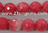 CTU2625 15.5 inches 14mm faceted round synthetic turquoise beads