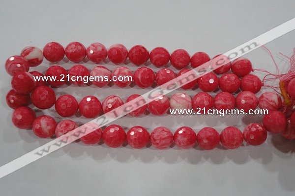 CTU2626 15.5 inches 16mm faceted round synthetic turquoise beads
