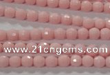 CTU2680 15.5 inches 3mm faceted round synthetic turquoise beads