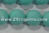 CTU2787 15.5 inches 18mm faceted round synthetic turquoise beads