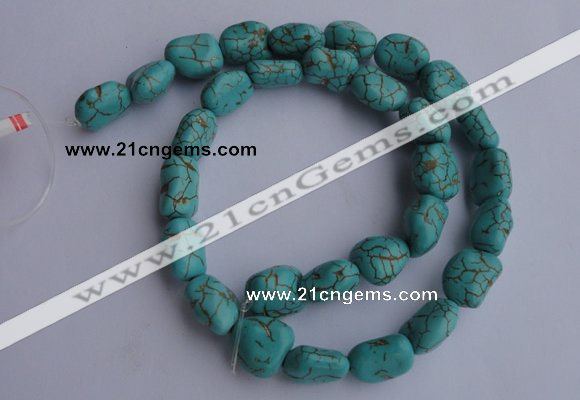 CTU31 15.5 inches 16*20mm freeform blue turquoise beads Wholesale