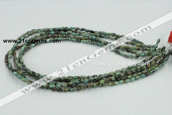 CTU406 15.5 inches 4*6mm rice African turquoise beads wholesale