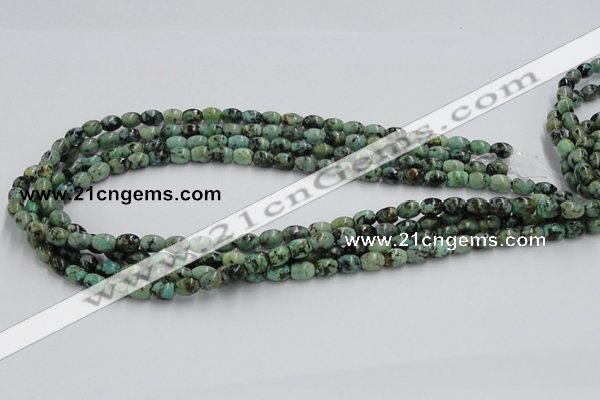 CTU407 15.5 inches 6*7mm rice African turquoise beads wholesale