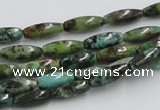 CTU408 15.5 inches 5*13mm rice African turquoise beads wholesale