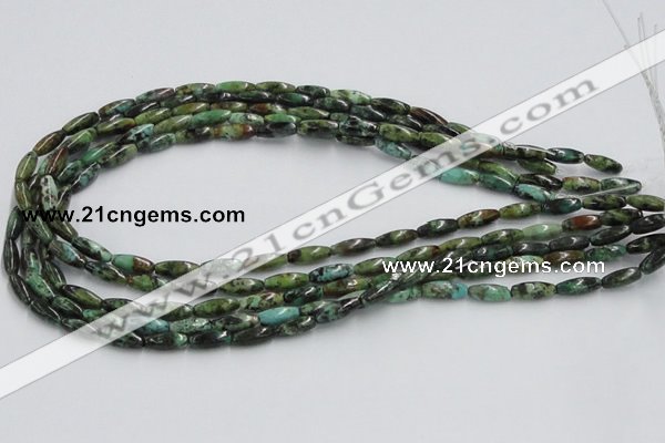 CTU408 15.5 inches 5*13mm rice African turquoise beads wholesale