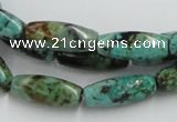 CTU409 15.5 inches 8*12mm rice African turquoise beads wholesale