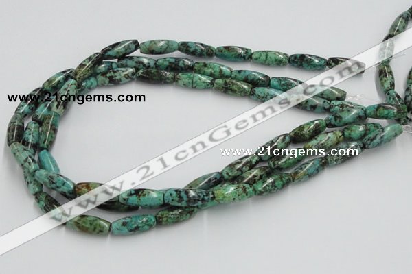 CTU409 15.5 inches 8*12mm rice African turquoise beads wholesale